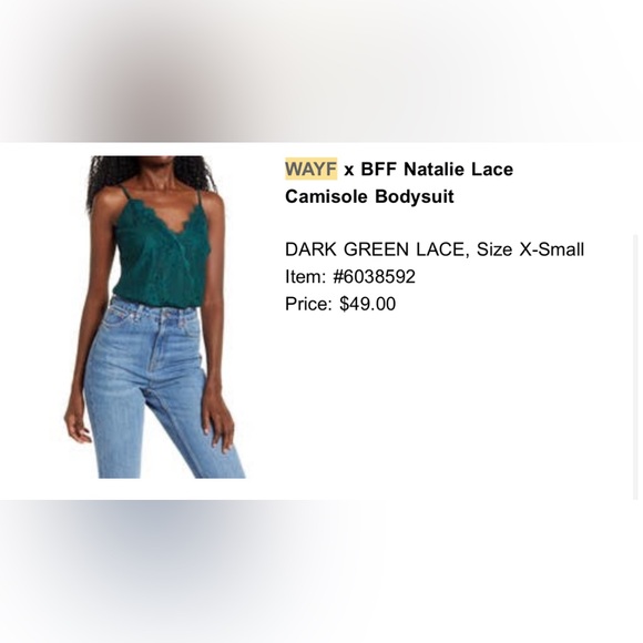 Wayf Tops - WAYF Dede x Emily best friends collection green body suit